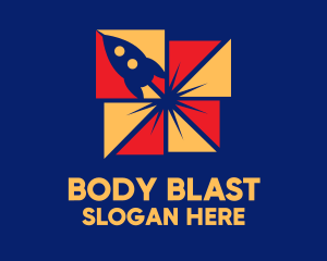 Rocket Blast Launch  logo design