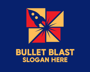 Rocket Blast Launch  logo design