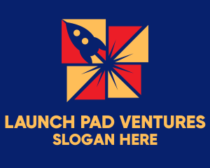 Rocket Blast Launch  logo design