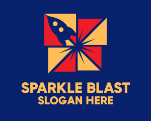 Rocket Blast Launch  logo design