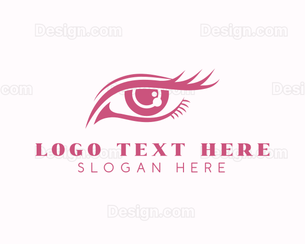 Beautiful Eye Lashes Makeup Logo