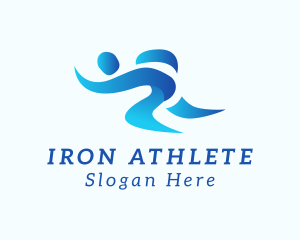 Running Human Athlete logo design