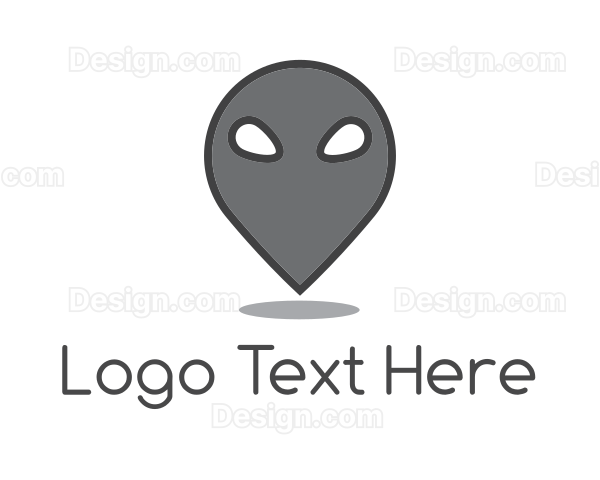 Alien Location Pin Logo