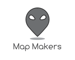 Alien Location Pin logo design