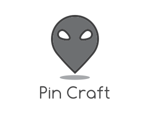 Alien Location Pin logo design