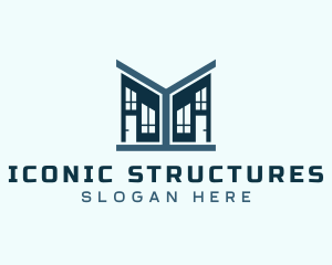 Subdivision House Structure logo design