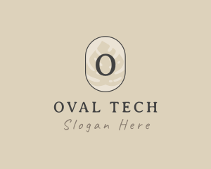 Organic Leaf Oval logo