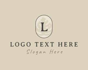 Oval - Organic Leaf Oval logo design