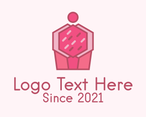 Delicious Pink Cupcake  logo