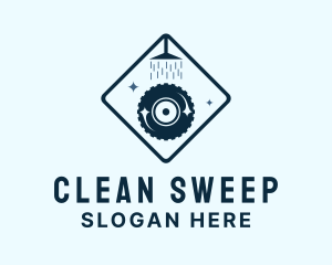 Tire Shower Clean  logo design