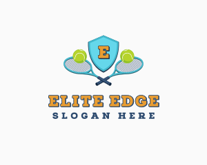 Sports Tennis Ball Racket logo design