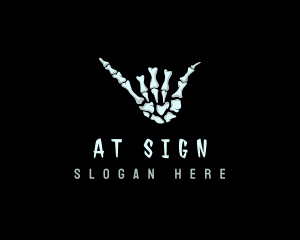 Skeleton Hand Sign logo design