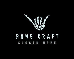 Skeleton Hand Sign logo design