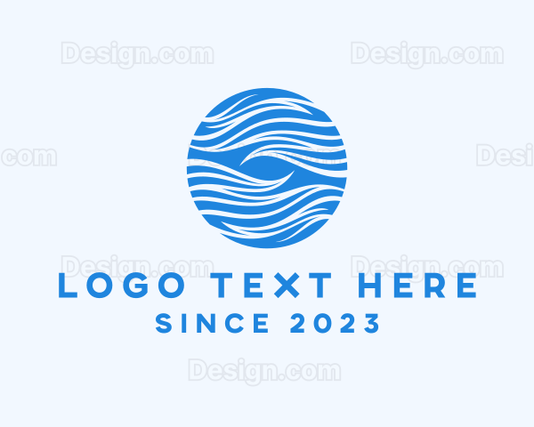 Blue Abstract Waves Logo