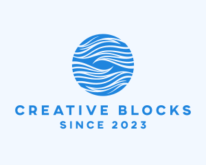 Blue Abstract Waves logo design