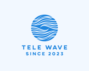 Blue Abstract Waves logo design