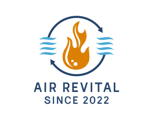 Heating Flame Exhaust logo design