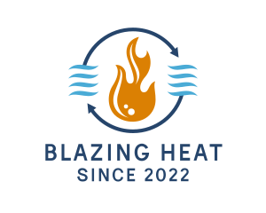 Heating Flame Exhaust logo design