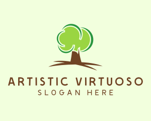 Green Eco Tree logo design