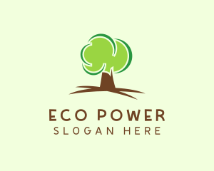 Green Eco Tree logo design