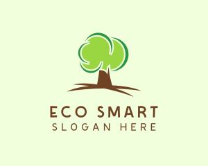 Green Eco Tree logo design