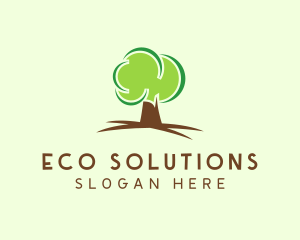 Green Eco Tree logo design