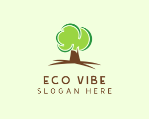 Green Eco Tree logo design