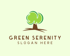 Green Eco Tree logo design