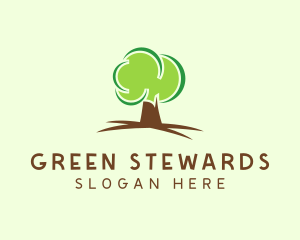 Green Eco Tree logo design