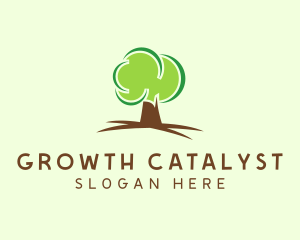 Green Eco Tree logo design