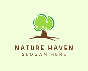 Green Eco Tree logo design