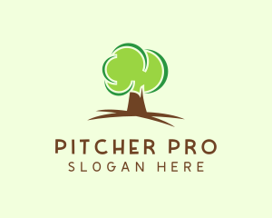 Green Eco Tree logo design