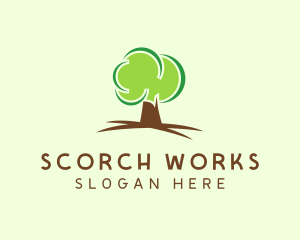 Green Eco Tree logo design