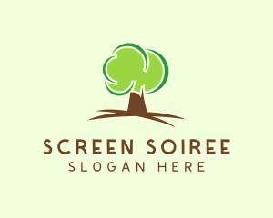 Green Eco Tree logo design