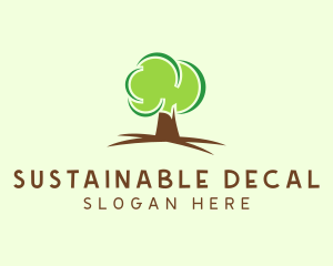 Green Eco Tree logo design