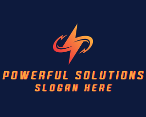 Electric Lightning Bolt logo design