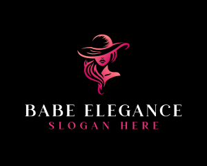 Elegant Woman Hat logo design