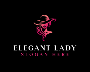 Elegant Woman Hat logo design