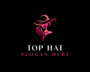 Elegant Woman Hat logo design