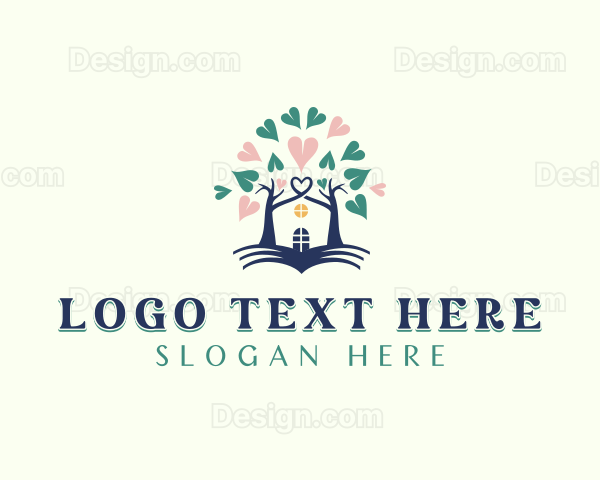 Kindergarten Book Tree Logo