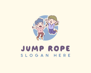 Children Playful Jumping logo