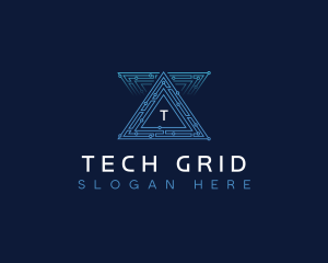 AI Pyramid Tech logo design