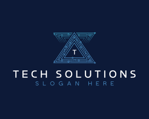 AI Pyramid Tech logo design