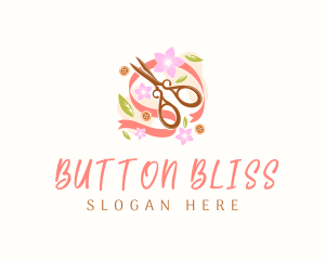 Crafty Floral Scissors logo design