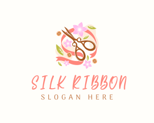 Crafty Floral Scissors logo design