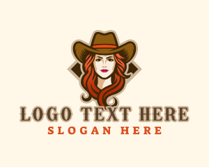 Western Cowgirl Hat Logo