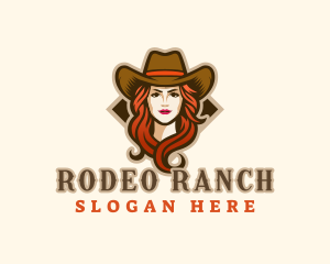 Western Cowgirl Hat logo