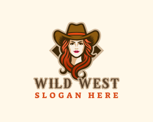 Western Cowgirl Hat logo