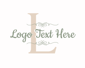 Cursive Calligraphy Beauty logo