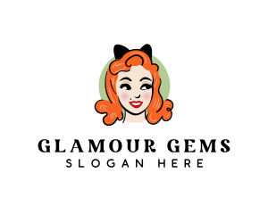 Pinup Cosmetics Beauty logo design